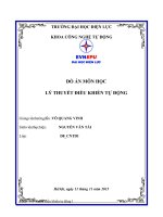 ĐỒ án lý thuyết điều khiển tự động