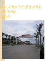 Báo cáo môn thực tập quan trắc MT