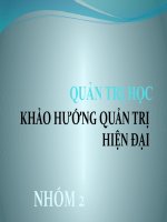 Khảo hướng quản trị hiện đại