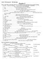 Đề kiểm tra thì tương lai  tổng hợp