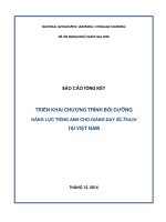 TRIỂN KHAI CHƯƠNG TRÌNH BỒI DƯỠNG NĂNG LỰC TIẾNG ANH CHO GIẢNG DẠY ELTEACH TẠI VIỆT NAM