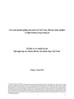 Cải cách doanh nghiệp nhà nước tại Việt Nam: Bài học kinh nghiệm và định hướng trong tương lai