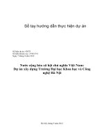 Dự án xây dựng Trường Đại học Khoa học và Công nghệ Hà Nội