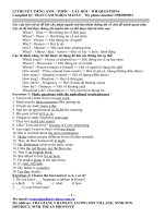 LÍ THUYẾT TIẾNG ANH CÂU HỎI WHQUESTIONS