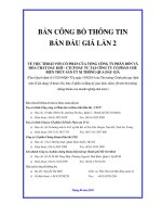 THOÁI VỐN CỔ PHẦN CỦA TỔNG CÔNG TY PHÂN BÓN VÀ HÓA CHẤT DẦU KHÍ – CTCP ĐẦU TƯ TẠI CÔNG TY CỔ PHẦN CHẾ BIẾN THỦY SẢN ÚT XI THÔNG QUA ĐẤU GIÁ