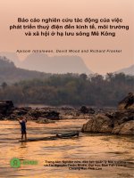 Báo cáo nghiên cứu tác động của việc phát triển thuỷ điện đến kinh tế, môi trường và xã hội ở hạ lưu sông Mê Kông