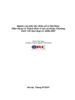 Ngheo cua Dân tôc thiêu số ở Viêt Nam: Hiên trang và Thach thưc ở cac xã thuôc Chương trinh 135 Giai đoan II, 2006-2007