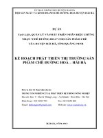 TẠO LẬP, QUẢN LÝ VÀ PHÁT TRIỂN NHÃN HIỆU CHỨNG NHẬN “CHÈ ĐƯỜNG HOA” CHO SẢN PHẨM CHÈ CỦA HUYỆN HẢI HÀ, TỈNH QUẢNG NINH