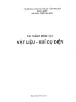 Bài Giảng Môn Vật Liệu, Khí Cụ Điện