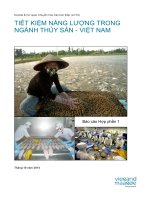 TIẾT KIỆM NĂNG LƯỢNG TRONG NGÀNH THỦY SẢN - VIỆT NAM