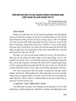 VẤN ĐỀ NỢ XẤU Ở CÁC NGÂN HÀNG THƯƠNG MẠI VIỆT NAM VÀ GIẢI PHÁP XỬ LÝ