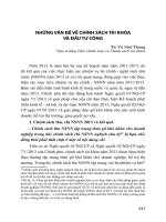 NHỮNG VẤN ĐỀ VỀ CHÍNH SÁCH TÀI KHÓA VÀ ĐẦU TƯ CÔNG