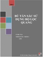Bù tán sắc sử dụng bộ lọc quang