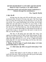 QUYỀN HÀNH PHÁP và tổ CHỨC QUYỀN HÀNH PHÁP ở VIỆT NAM QUA các HIẾN PHÁP