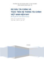 Độ sâu tài chính và thực tiễn hệ thống tài chính việt nam hiện nay