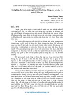 giải pháp tranh chấp cho nghề cá ở biển đông thông qua hợp tác và quản lí khu vực