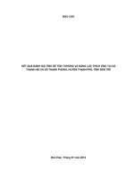 KẾT QUẢ ĐÁNH GIÁ TÍNH DỄ TỔN THƯƠNG VÀ NĂNG LỰC THÍCH ỨNG TẠI XÃ THẠNH HẢI VÀ XÃ THẠNH PHONG, HUYỆN THẠNH PHÚ, TỈNH BẾN TRE