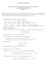 DÃY TỶ số TRONG SÁNG TẠO VÀ GIẢI hệ PHƯƠNG TRÌNH