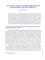 TÁI CẤU TRÚC TẬP ĐOÀN VÀ DOANH NGHIỆP NHÀ NƯỚC: MỘT GÓC NHÌN TỪ THỂ CHẾ VÀ PHÁP LUẬT