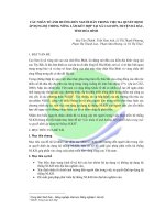 CÁC NHÂN TỐ ẢNH HƯỞNG ĐẾN NGƯỜI DÂN TRONG VIỆC RA QUYẾT ĐỊNH ÁP DỤNG HỆ THỐNG NÔNG LÂM KẾT HỢP TẠI XÃ CAO SƠN HUYỆN HÀ BẮC TỈNH HÒA BÌNH