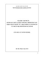ĐÁNH GIÁ CHẤT LƯỢNG CHƯƠNG TRÌNH ĐÀO TẠO THEO CHUẨN QUỐC TẾ- HOẠT ĐỘNG TỰ ĐÁNH GIÁ VÀ CHUẨN BỊ CHO ĐÁNH GIÁ NGOÀI
