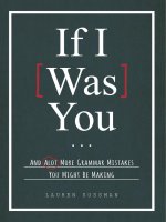 If I was you  Lauren Sussman (một lời tâm sự của tác giả về những lỗi ngữ pháp hay mắc trong Tiếng Anh)
