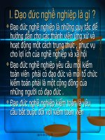 Chuẩn mực đạo đức nghề nghiệp của kiểmtoán viên 