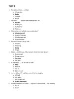 Test 1 tiếng anh cơ bản 1 