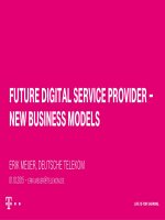 Future digital service provider – new business models 