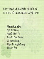 thực trạng và giải pháp thu hút đầu tư trực tiếp nước ngoài tại việt nam ppsx 