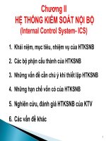 CHƯƠNG 2 hệ THỐNG KIỂM SOÁT nội bộ 