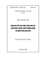 đánh giá kết quả phẫu thuật nội soi lồng ngực trong chấn thương ngực tại bệnh viện bạch mai.PDF