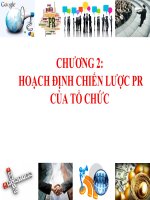 Hoạch định chiến lược PR của tổ CHỨC 