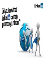 Did you know that linkedin can help promote your brand 
