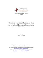 Computer hacking making the case for a national reporting requirement 