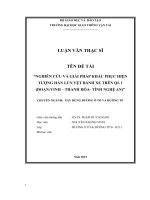 NGHIÊN CỨU VÀ GIẢI PHÁP KHẮC PHỤC HIỆN TƯỢNG HẰN LÚN VỆT BÁNH XE TRÊN QL 1 (ĐOẠN:VINH – THANH HÓA TỈNH NGHỆ AN)