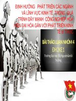 địNh hướng phát triển trong quá trình công nghệ hóa hiện đại hóa gắn với kinh tế tri thức 