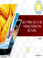 Quy trình xử lý thông tin kế toán 