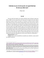 Chất độc da cam và tỷ lệ ung thư của người Việt Nam 30 năm sau chiến tranh