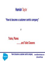 Trains, planes  toilet cleaners   how to become and customer centric company 