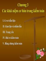 CHƯƠNG 3 các KHÁI NIỆM cơ bản TRONG KIỂM TOÁN 