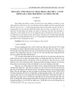 PHÁT HUY TÍNH TÍCH CỰC HOẠT ĐỘNG CHO TRẺ 5 - 6 TUỔI THÔNG QUA TRÒ CHƠI ĐÓNG VAI THEO CHỦ ĐỀ
