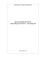 BÁO CÁO ĐÁNH GIÁ NGOÀI Trường Mẫu giáo Tuổi Thơ IV – huyện Mang Thít