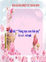 Bài giảng điện tử đề tài Nòng nọc con tìm mẹ