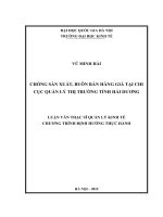 Chống sản xuất, buôn bán hàng giả tại chi cục quản lý thị trường tỉnh hải dương