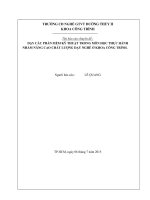 DẠY CÁC PHẦN MỀM KỸ THUẬT TRONG MÔN HỌC THỰC HÀNH NHẰM NÂNG CAO CHẤT LƯỢNG DẠY NGHỀ Ở KHOA CÔNG TRÌNH
