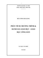PHÂN TÍCH CHƯƠNG TRÌNH & ĐÁNH GIÁ GIÁO DỤC - GIÁO DỤC CÔNG DÂN