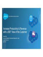 Salesforce increase productivity  revenue with 360 degree view of the customer 