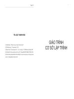Bai giang mon Cơ sở lập trình