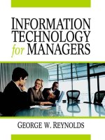 Information technology for managers 